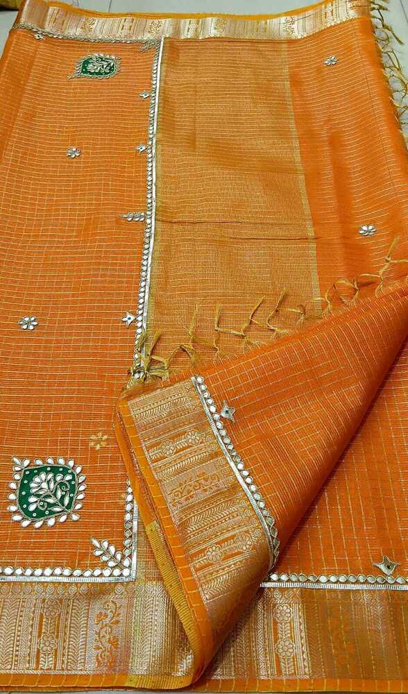 Fancy Hand Gotta Patti Work Sarees