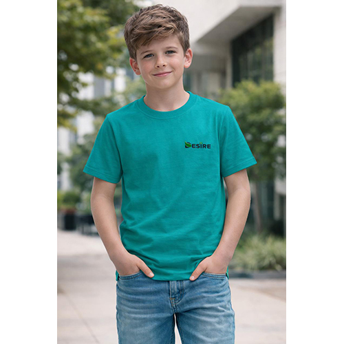 Kids Green Logo 100% Cotton T-shirt