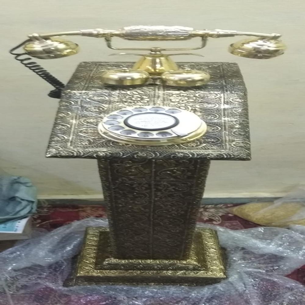 Brass Long Telephone - Color: Golden