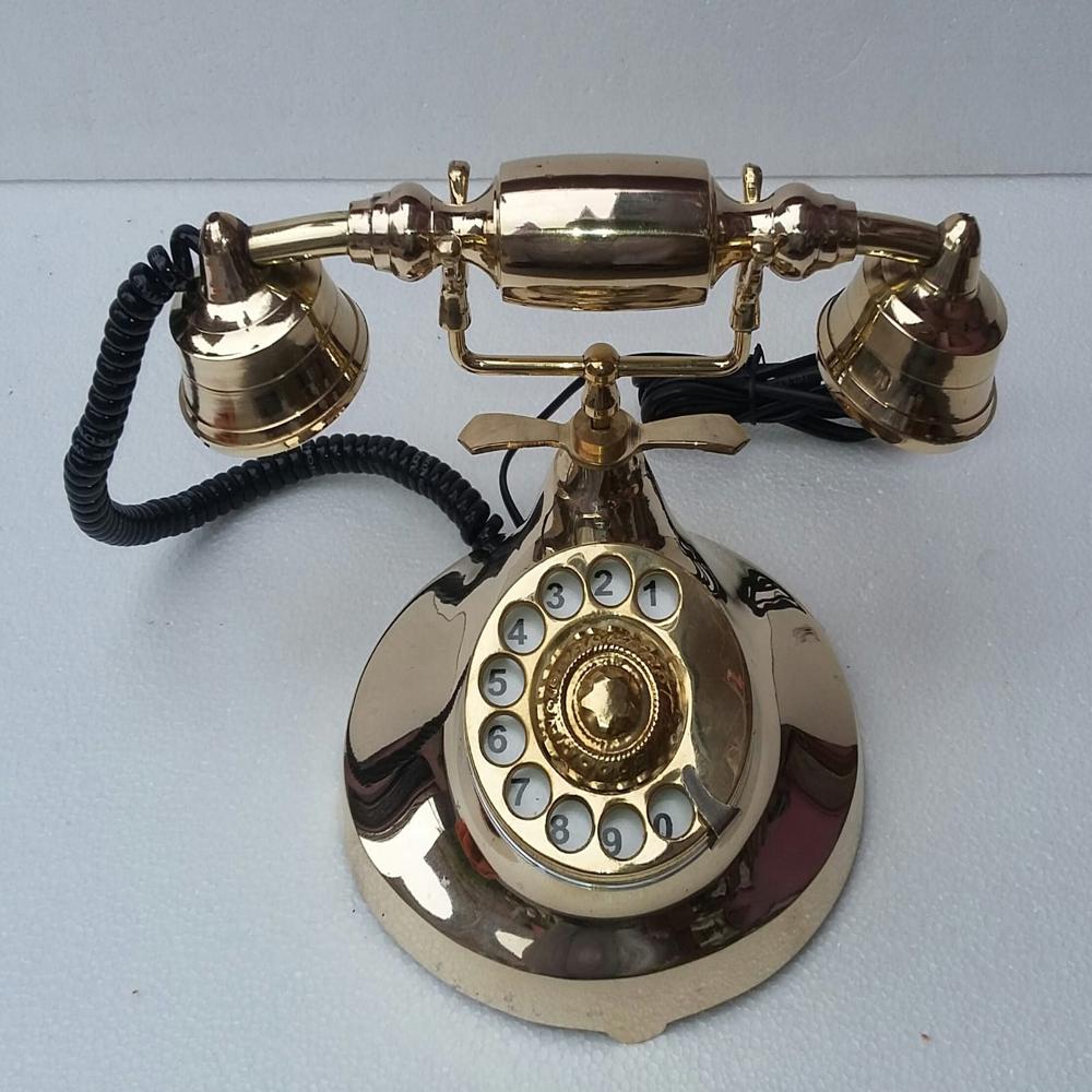 Brass Antique Telephone - Color: Golden