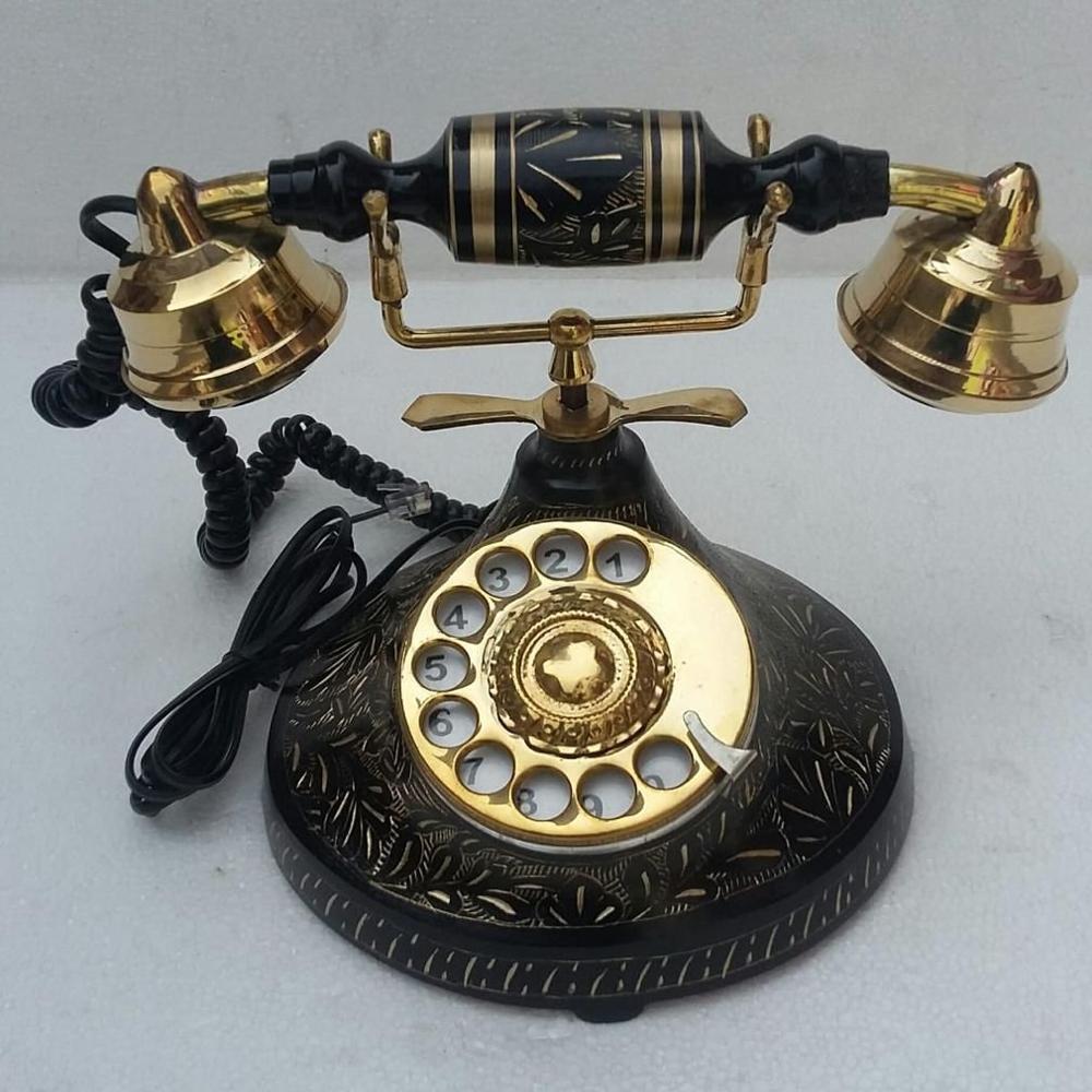 Brass Antique Telephone - Color: Golden Black
