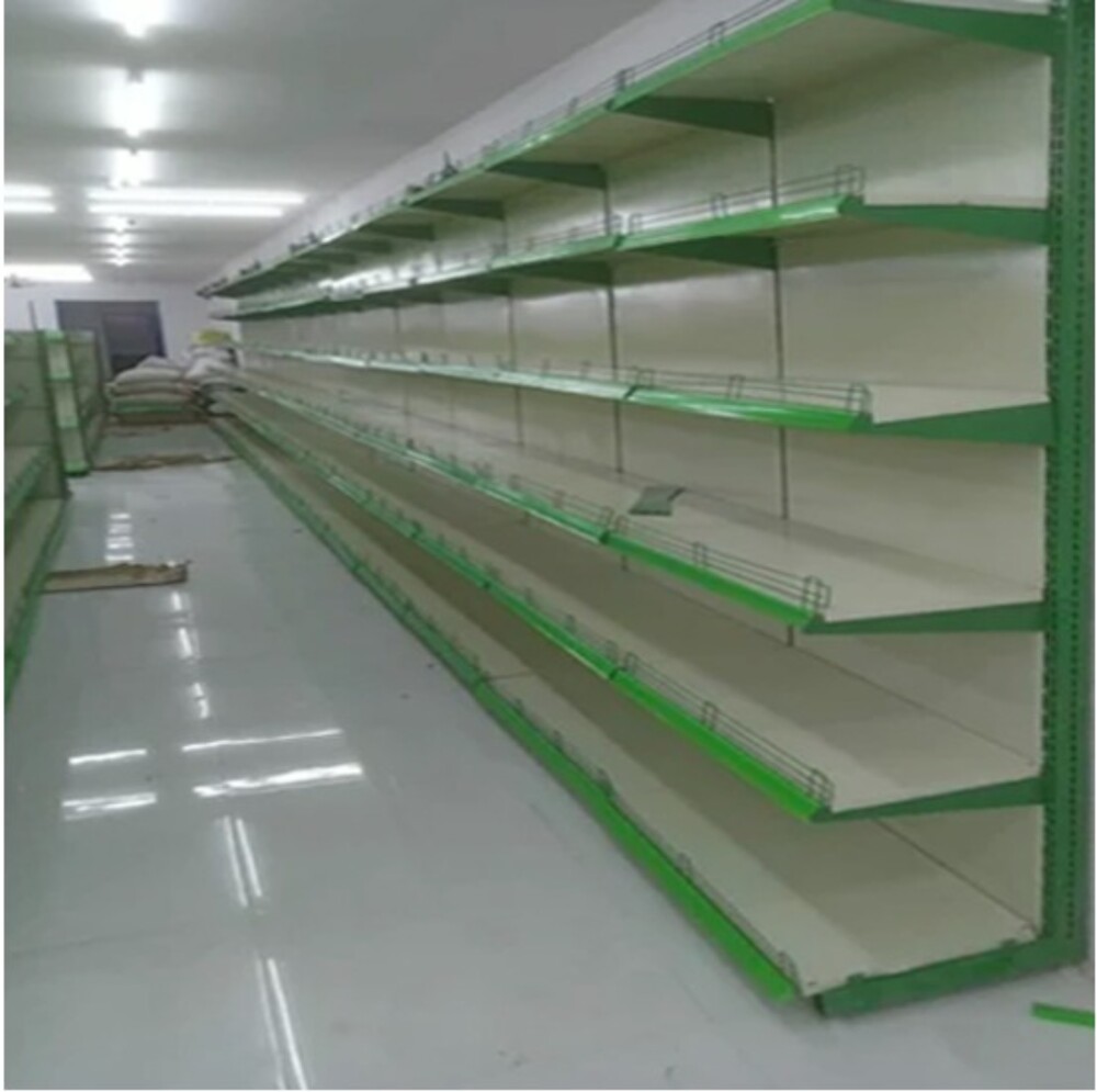 Supermarket Easy To Assemble Retail Display Rack - Color: Green