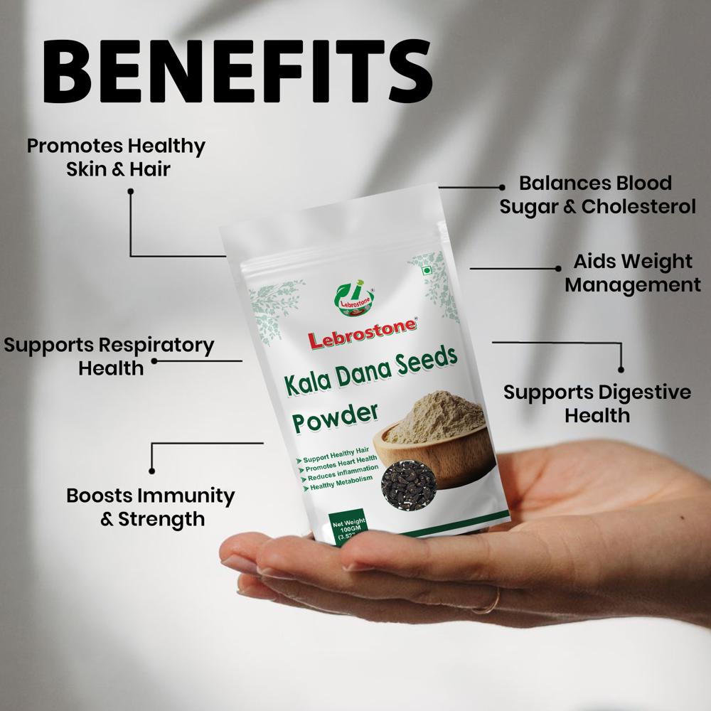 Lebrostone Premium Kala Dana Seeds for Skin, Hair, Immunity & Weight Management(100g)