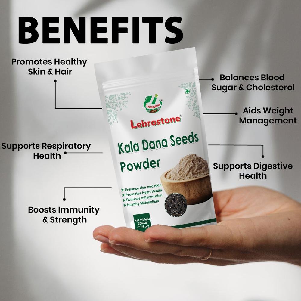 Lebrostone Premium Kala Dana Seeds for Skin, Hair, Immunity & Weight Management(200g)