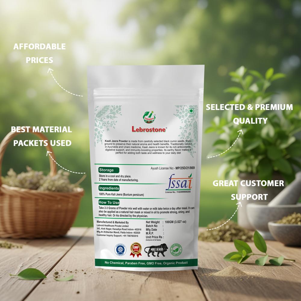 Lebrostone Kali Jeeri Powder  Supports Digestion, Immunity & Metabolic Health(100g)