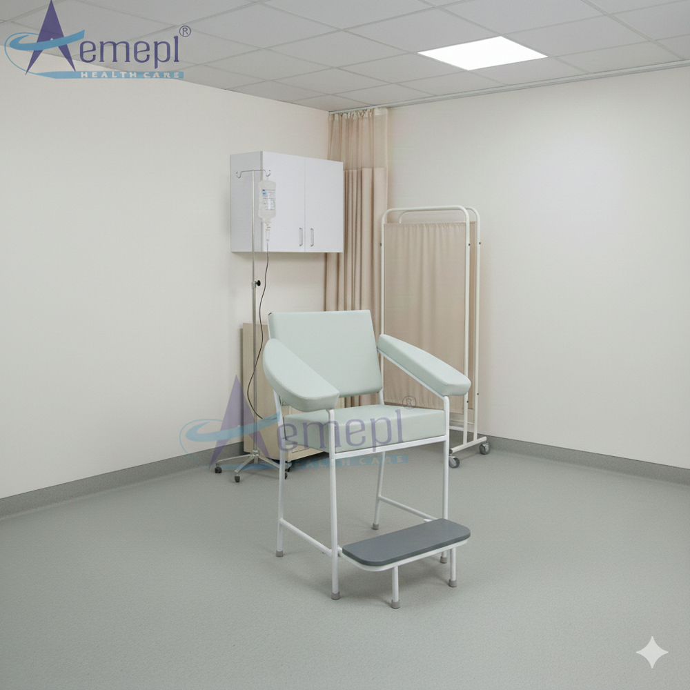 Blood Donor Chair With Folding Foot Rest