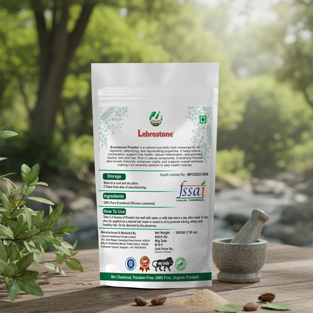 Lebrostone Erandmool Powder Natural Detox & Immunity Booster for Skin Health|200g