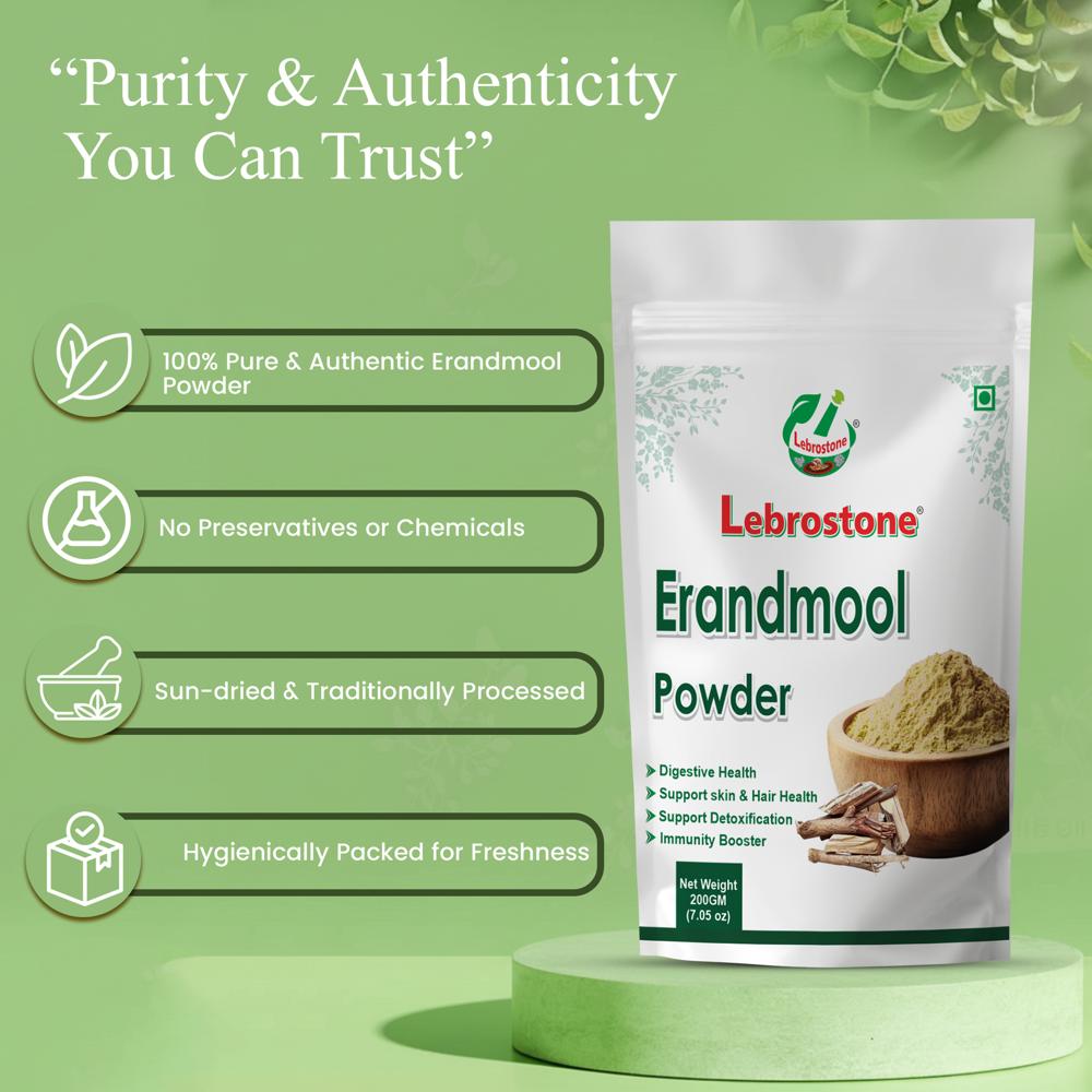 Lebrostone Erandmool Powder Natural Detox & Immunity Booster for Skin Health|200g