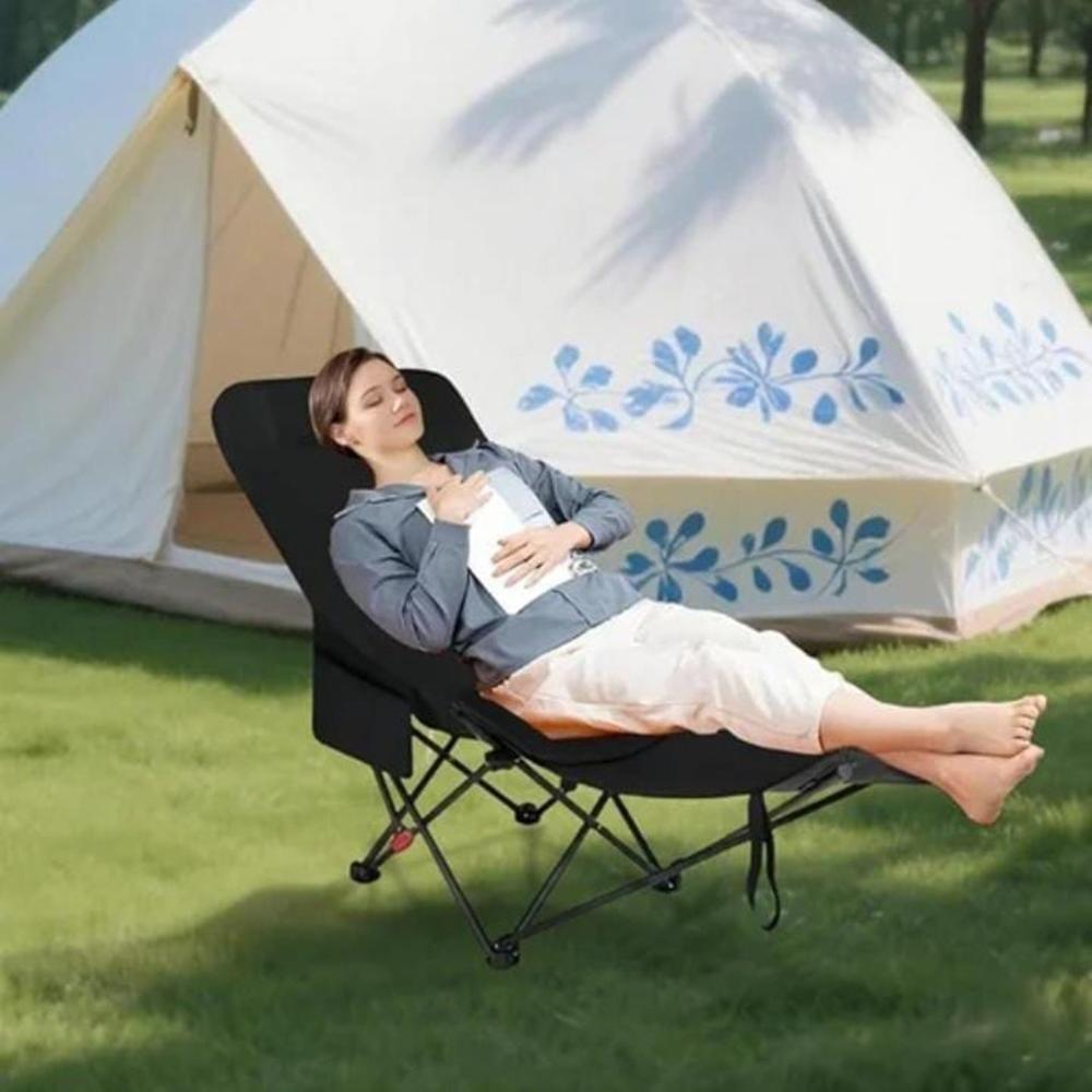 Folding Camping Chair With Footrest Reclining Camping Chair Lounge Chair Picnic Chair Fishing Seat