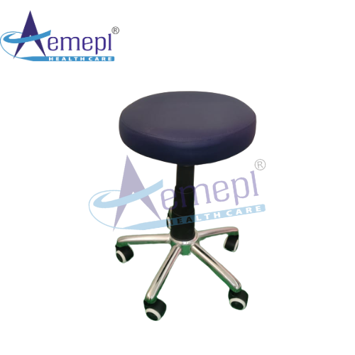 Dr Stool - Foam, Iron, Leather, Stainless Steel & Wood, 16x22x23 Inches | Adjustable Height, Rotating Feature, Eco-friendly, Uv Resistant, Durable, Water Resistant