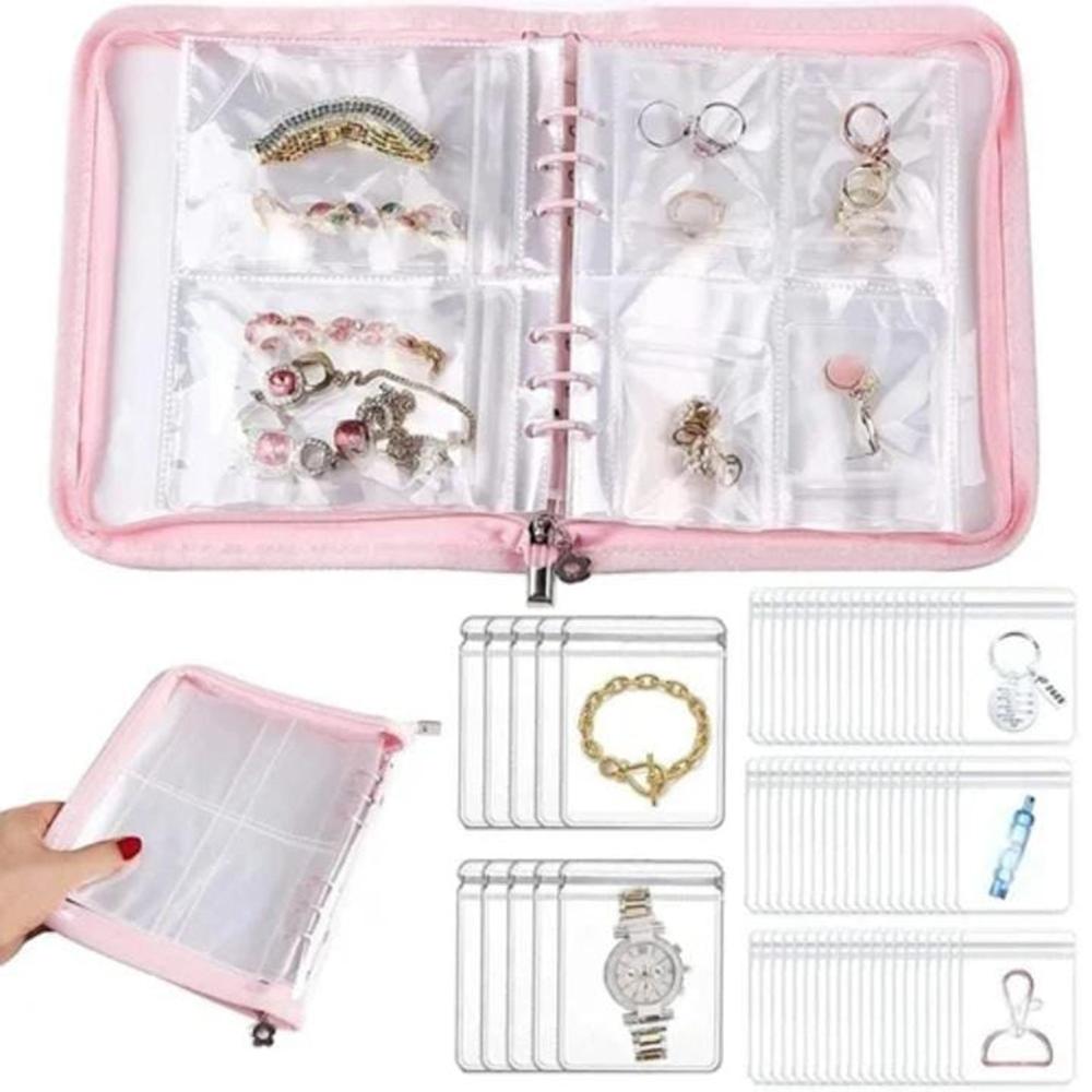Transparent Jewelry Storage Book Anti Oxidation Jewelry Storage Organizer Bag Jewellery Storage Book