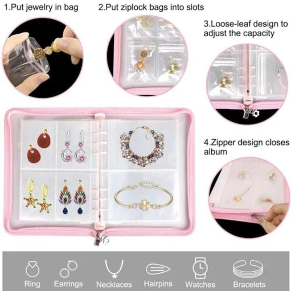 Transparent Jewelry Storage Book Anti Oxidation Jewelry Storage Organizer Bag Jewellery Storage Book
