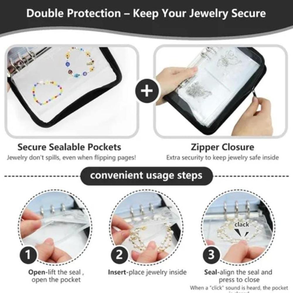 Transparent Jewelry Storage Book Anti Oxidation Jewelry Storage Organizer Bag Jewellery Storage Book