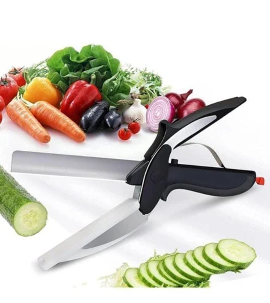 Clever Cutter 2 in 1 Food Chopper and Cutting Board Steel Smart Clever Cutter