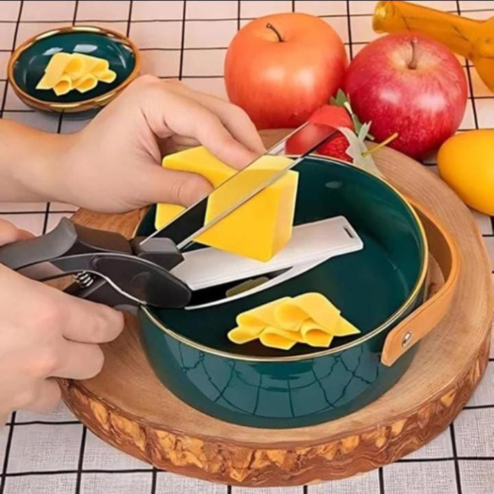 Clever Cutter 2 in 1 Food Chopper and Cutting Board Steel Smart Clever Cutter