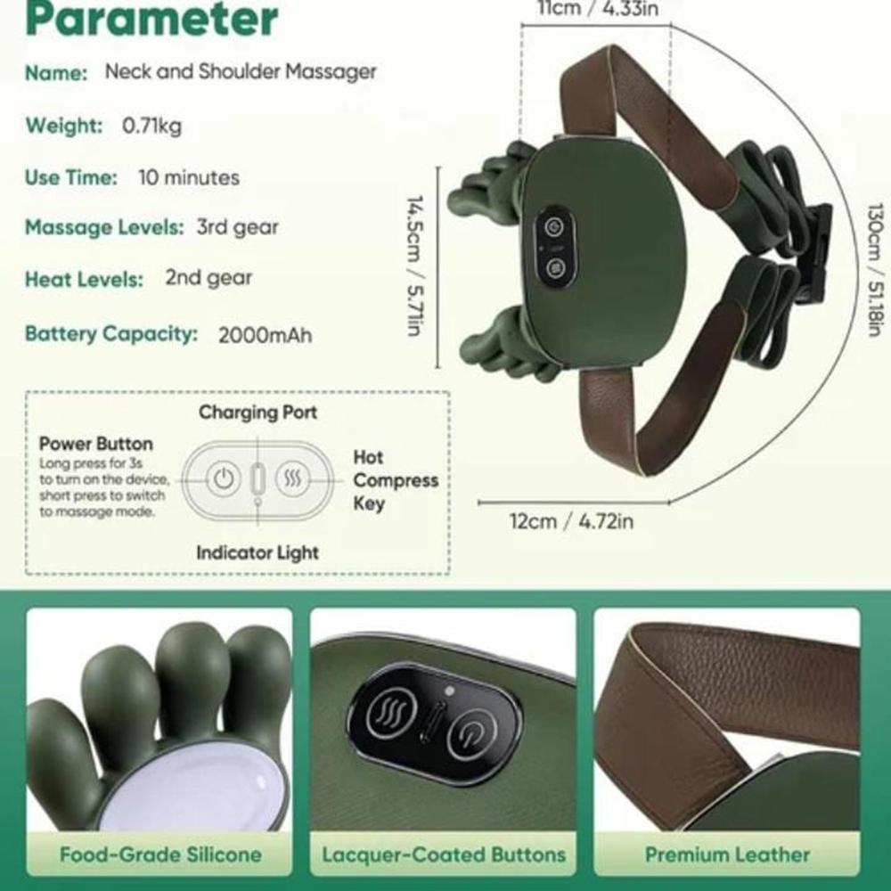 Rechargeable Neck And Shoulder Massager Pro Hand Neck Massager Smart Neck Massager Handheld Massager