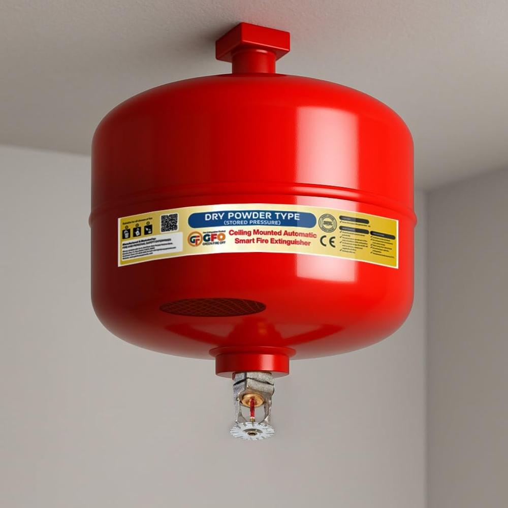 Gfo Smart Automatic Modular Fire Extinguisher 5kg With Inbuilt Smoke Sensor Technology | Auto Fire Suppression For Commercial & Industrial Safety. - Color: Red
