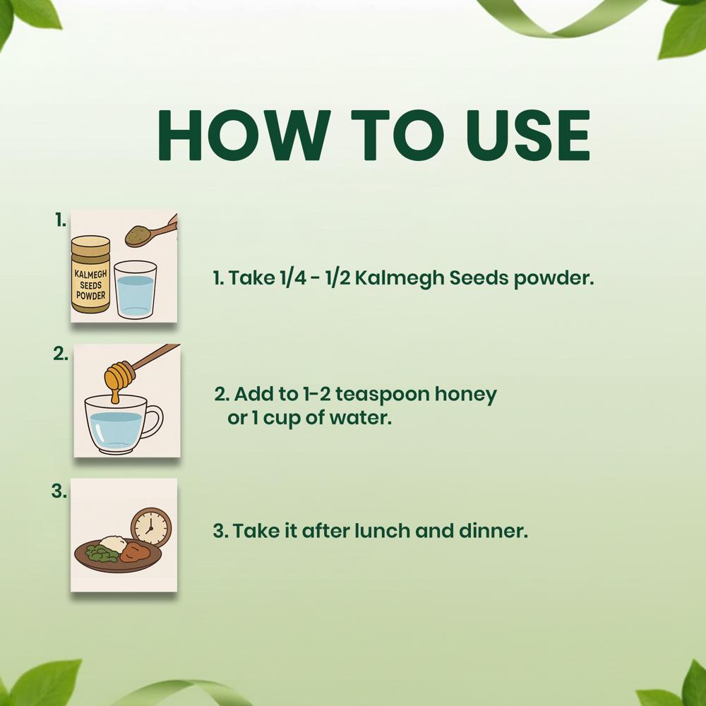 Lebrostone Kalmegh Seeds Powder  Herbal Digestive, Liver & Skin Care Supplement(100g)