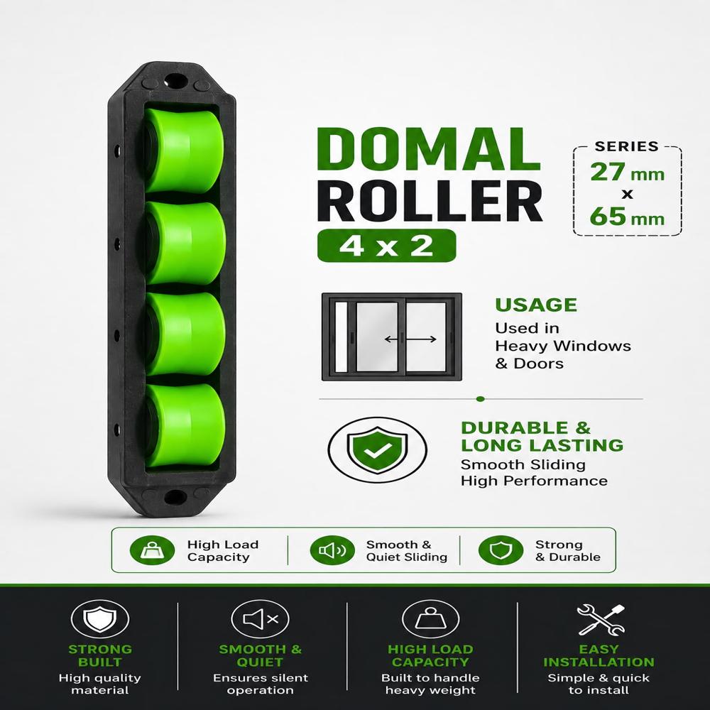 Domal 27Mm 4X2 Roller - Color: Silver