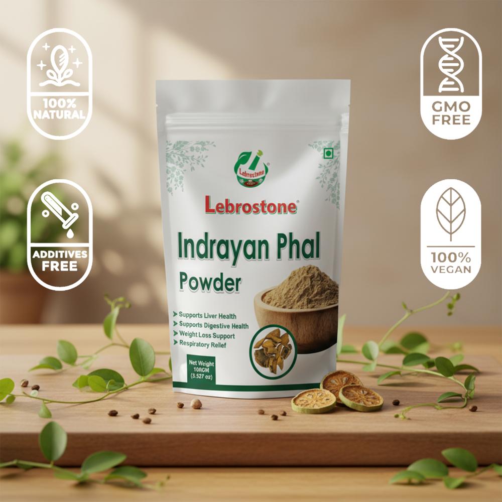 Lebrostone Premium Indrayan Phal Powder  Skin Health, Detox & Respiratory Support(100g)