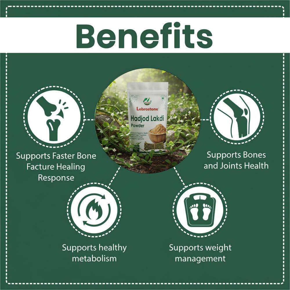 Lebrostone Hadjod Lakdi Powder  Supports Bone & Joint Health and Metabolism|200g