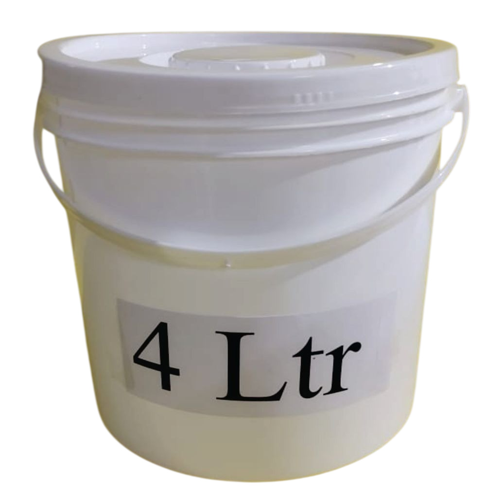 4 Ltr Plastic Container - Color: Translucent White With Blue Lid ...