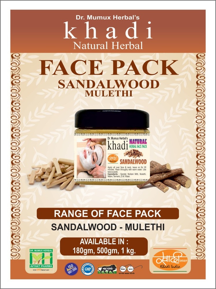 Khadi Natural Herbal Face Pack Sandalwood Mulethi