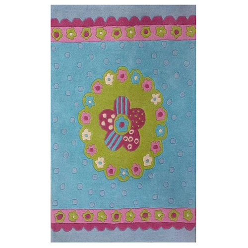 Kids Rectagle Wool Yarn Hand Tufted Carpet