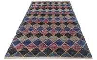 Designer Hand Knotted Recycled Sari Silk Carpet - Multi-color, Medium Pile, 12 Mm Thickness | Eco-friendly, Hypoallergenic, Sound Absorbing