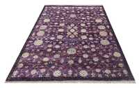 Hand Knotted Recycled Sari Silk Carpet