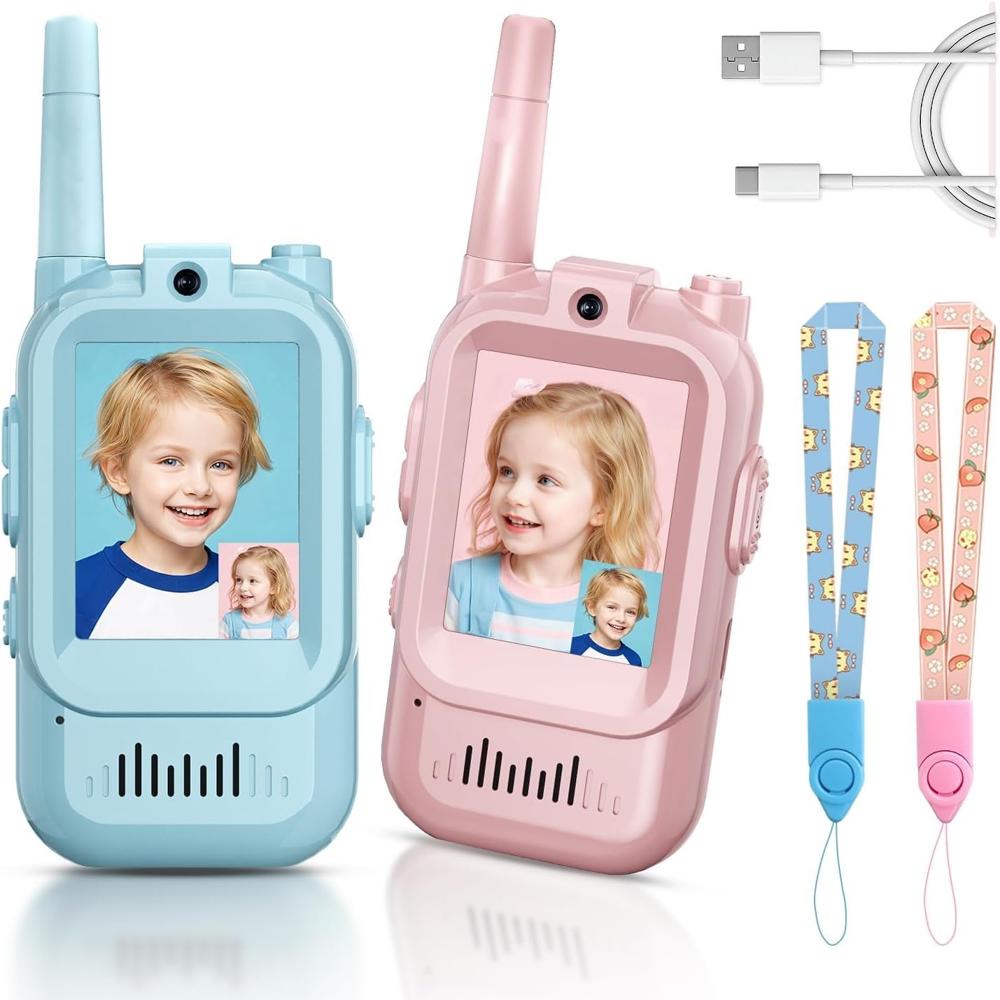 Pack 2 Kids Video Talking Toy Phone Set