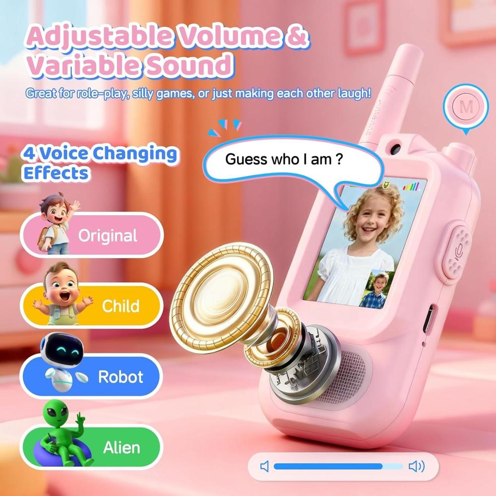 Pack 2 Kids Video Talking Toy Phone Set