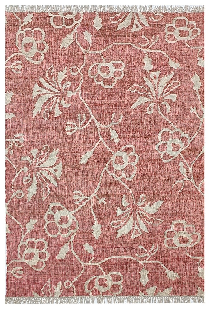 Fancy Hand Woven Jute Punja Kilim Rug