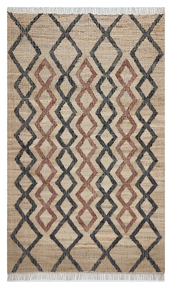 Rectangle Hand Woven Jute Punja Kilim Rug