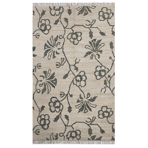 Floral Design Hand Multi Weave Jute Rug
