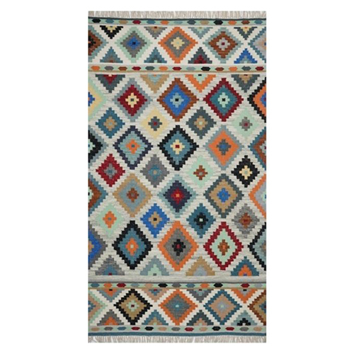 Multicolor Woolen Punja Kilim Rug