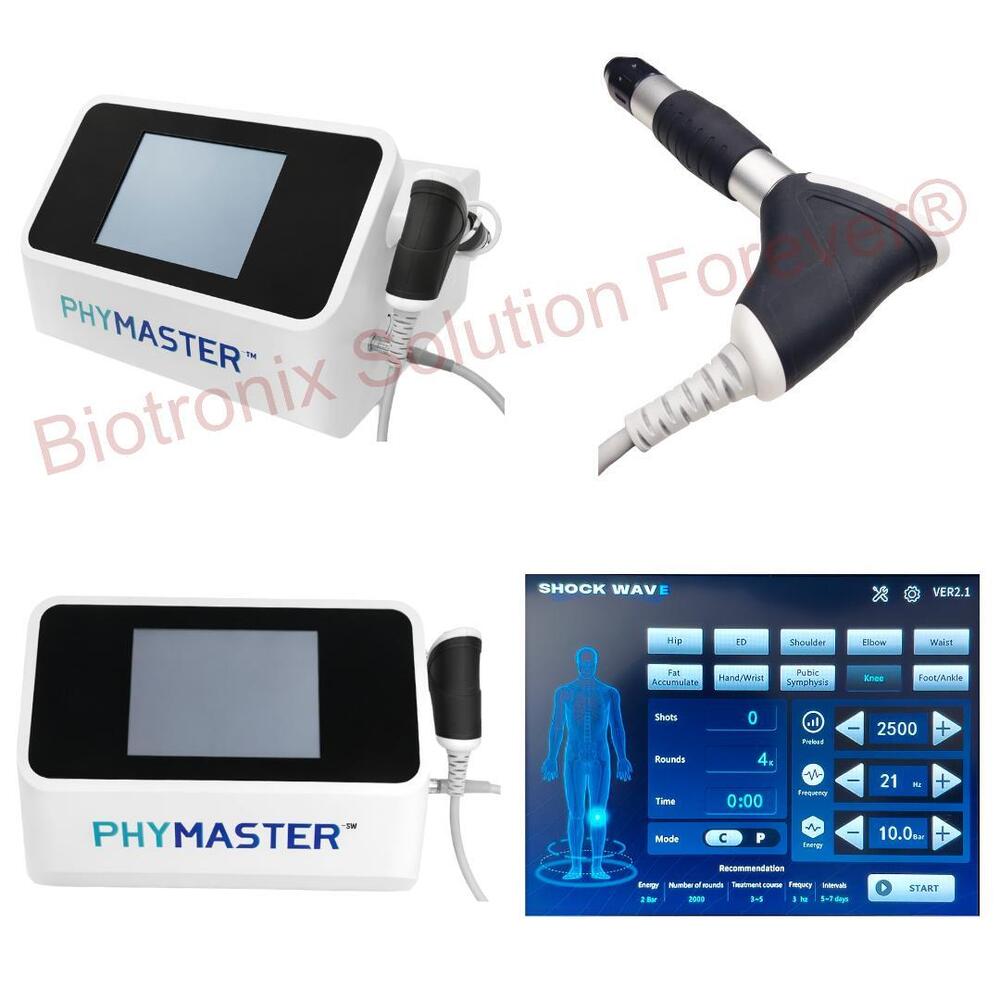 Phymaster Shockwave Physiotherapy Machine for Clinical Pain Treatment
