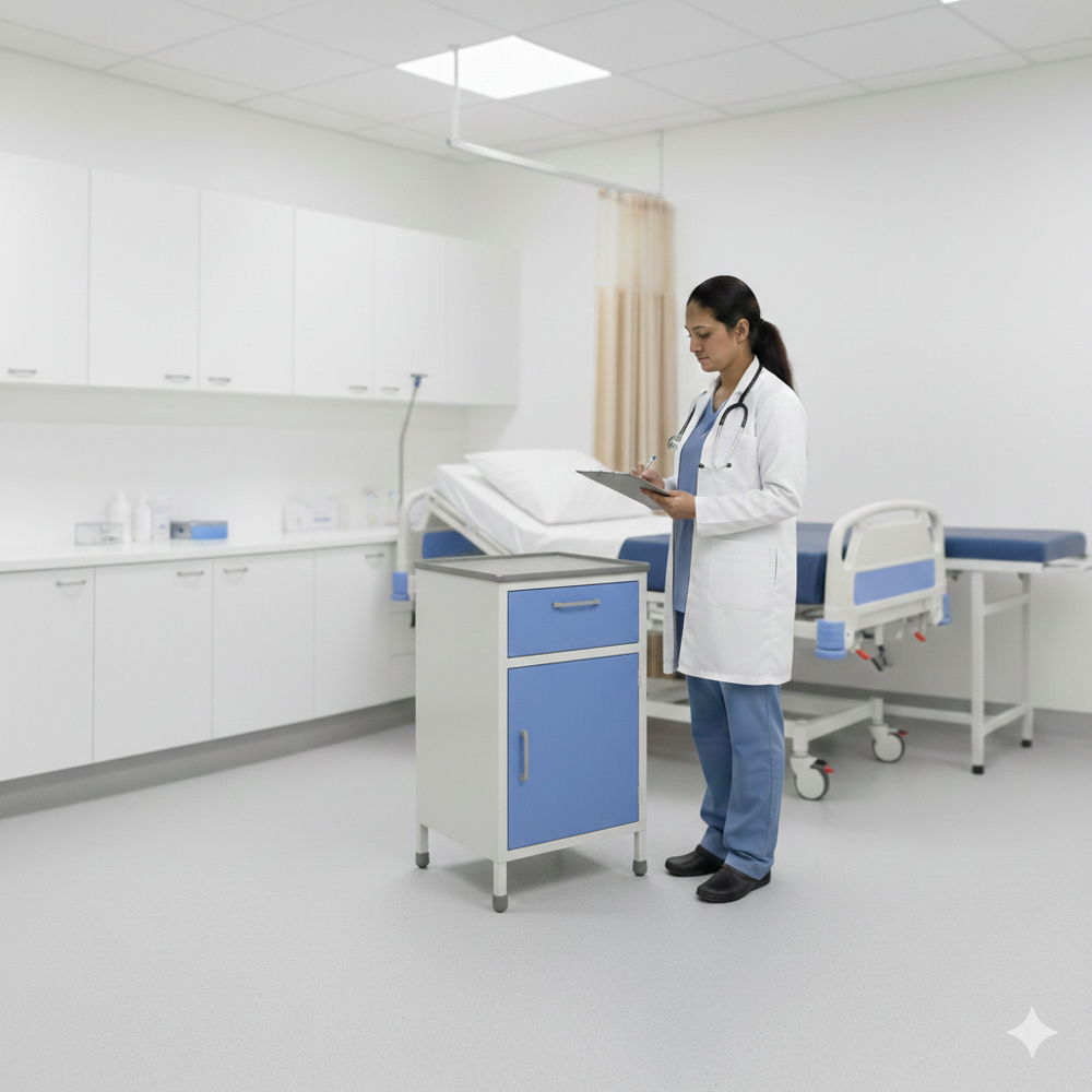 Hospital Bedside Locker - Stainless Steel, Various Sizes Available | Eco-friendly, Durable, Customizable Design Options