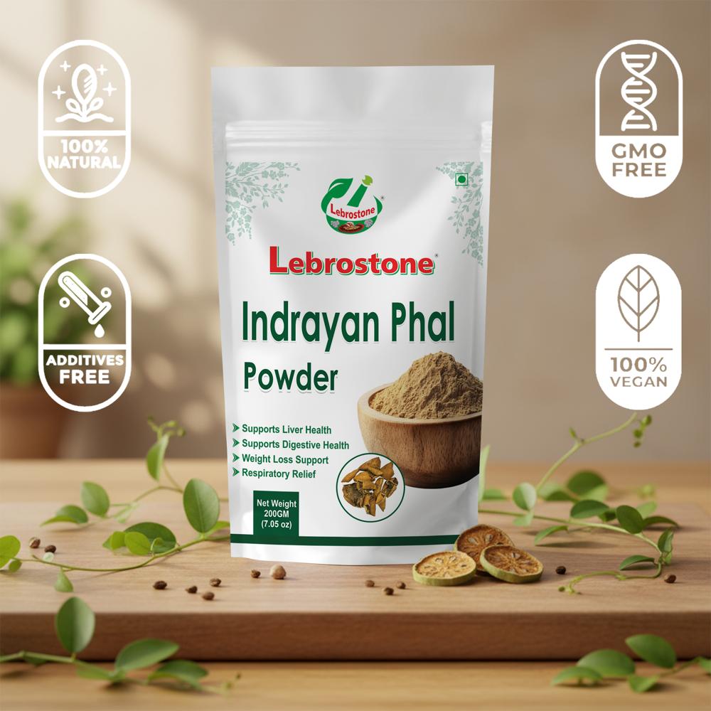 Lebrostone Premium Indrayan Phal Powder  Skin Health, Detox & Respiratory Support(200g)