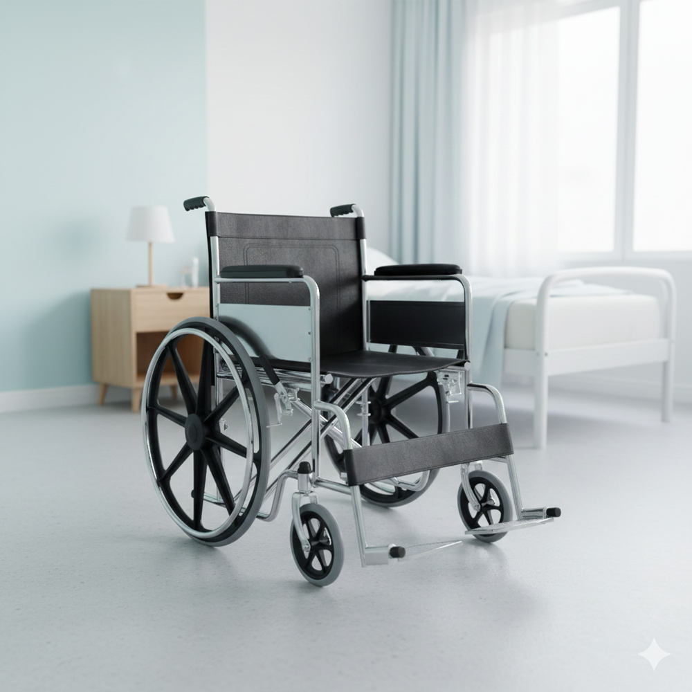Heavy Duty Wheelchair - Foot Rest Material: Aluminum