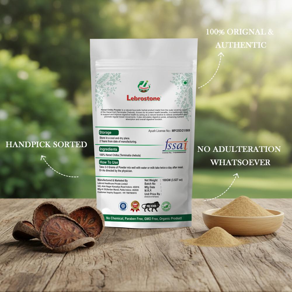 Lebrostone Harad Chilka Herbal Powder for Digestion, Weight Management & Immunity|100g