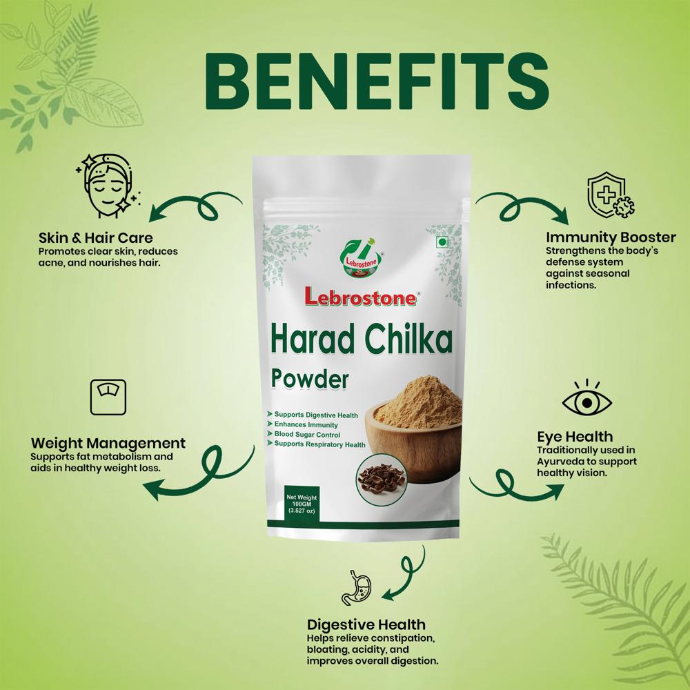Lebrostone Harad Chilka Herbal Powder for Digestion, Weight Management & Immunity|100g