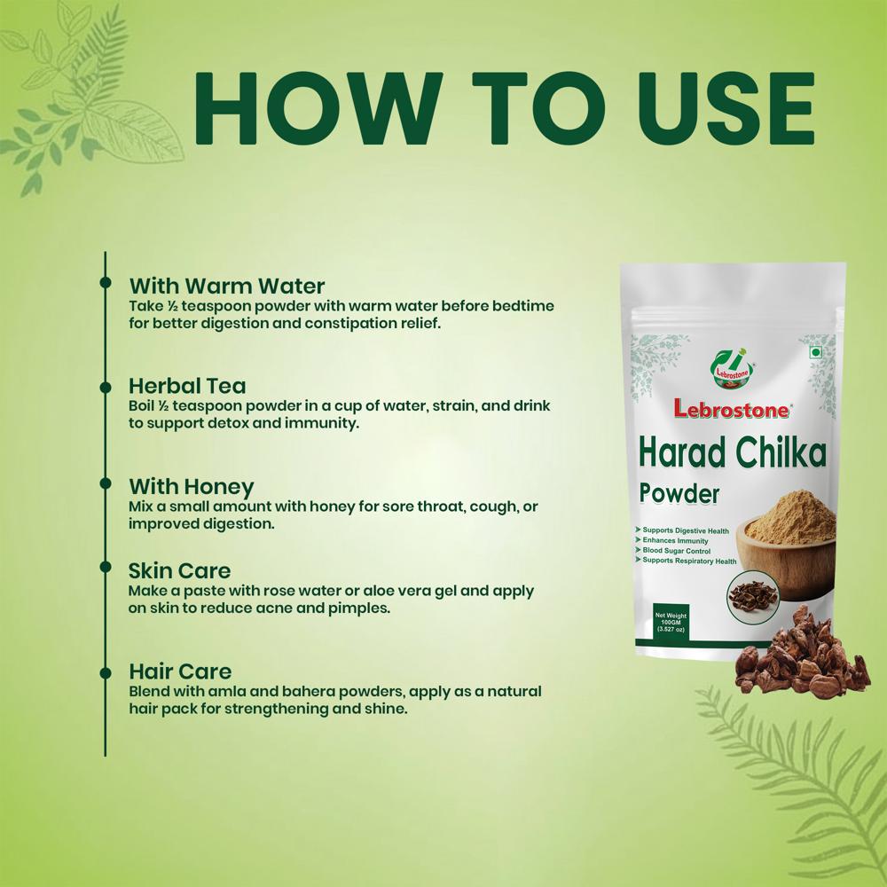 Lebrostone Harad Chilka Herbal Powder for Digestion, Weight Management & Immunity|100g