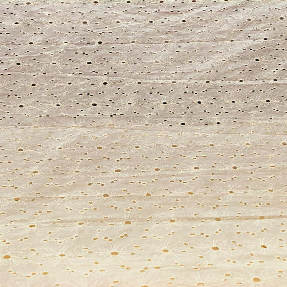 Cotton Hakoba Embroidery Fabric White and Beautiful Colors | Premium Quality