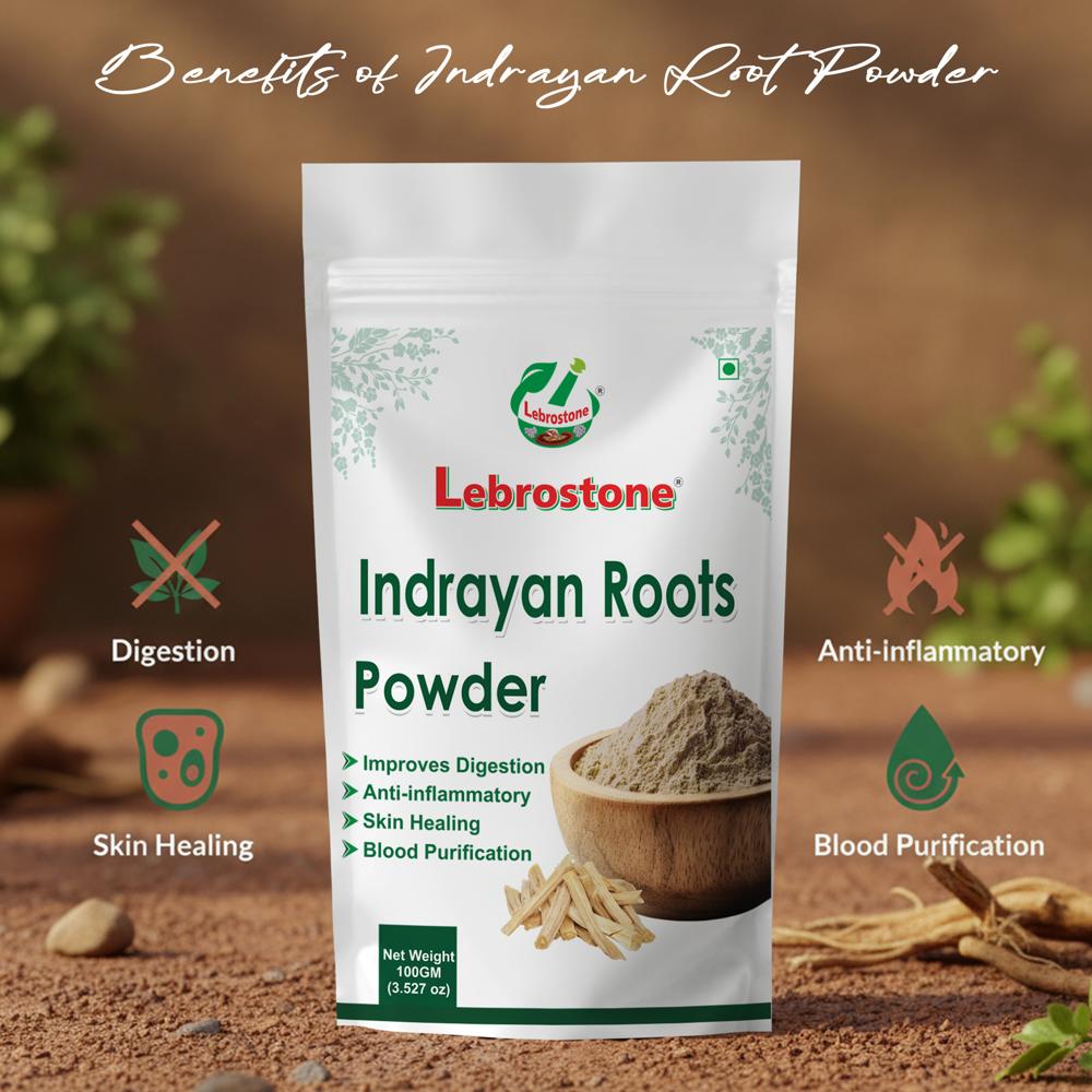 Lebrostone Premium Indrayan Roots  Skin Healing & Anti-Inflammatory Support(100g)