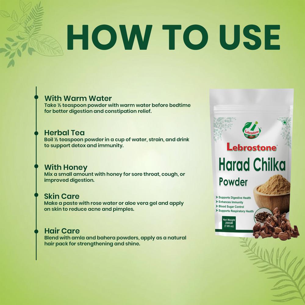 Lebrostone Harad Chilka Herbal Powder for Digestion, Weight Management & Immunity|200g