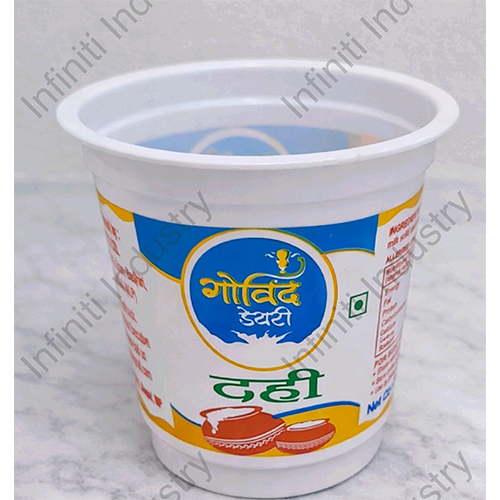 80Dia 200gm Printed Dahi Glass