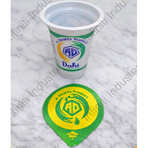 80Dia 200gm Printed Dahi Glass with Printed Aluminium Foil