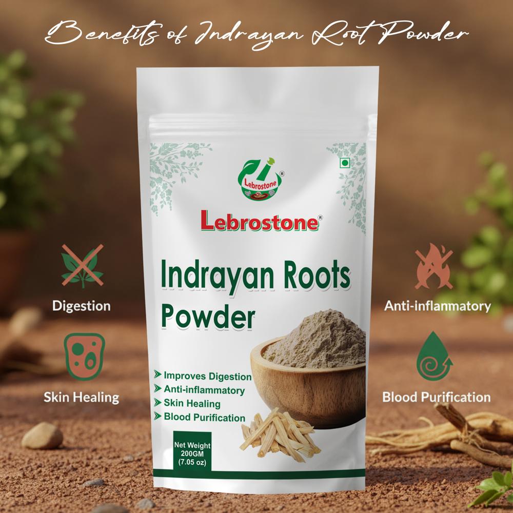 Lebrostone Premium Indrayan Roots Skin Healing & Anti-Inflammatory Support(200g)