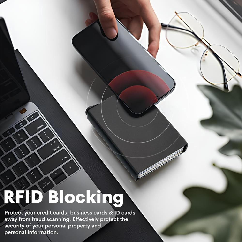 Aluminum Pop Up Slim Credit / Debit /ATM Card Holder Case